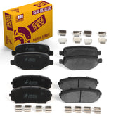 Metrix Premium Chassis Parts - Front & Rear Semi-Metallic Disc Brake Pad Set Fits 2011 Ford Edge, Made in Europe